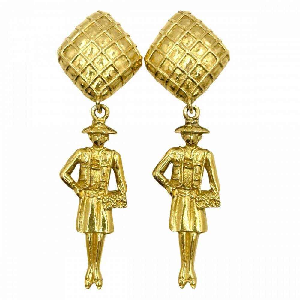 Chanel Earrings for Women, Mademoiselle Collection, Swing Style, Gold, CHANEL...